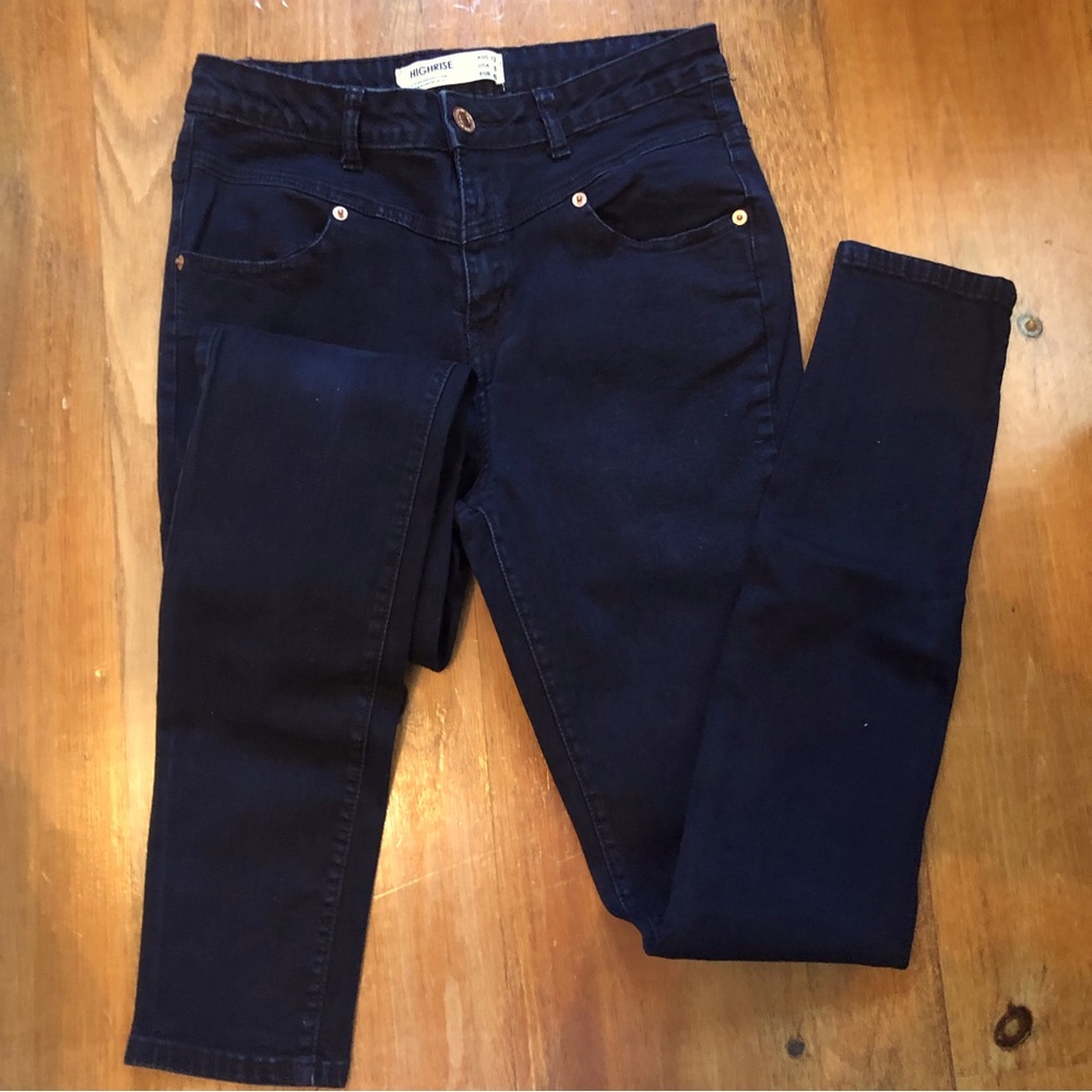High rise stretch jeans